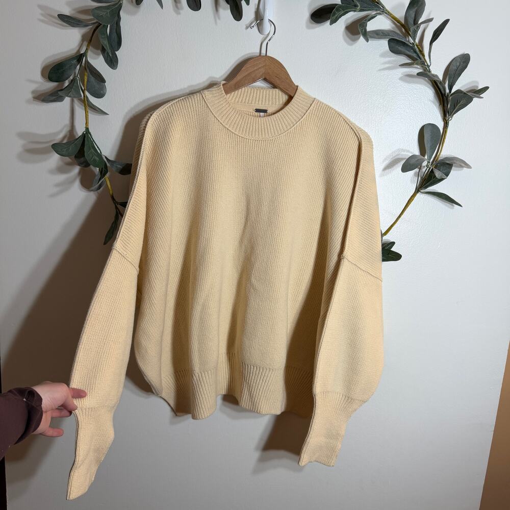 Free People Light Yellow Sweater